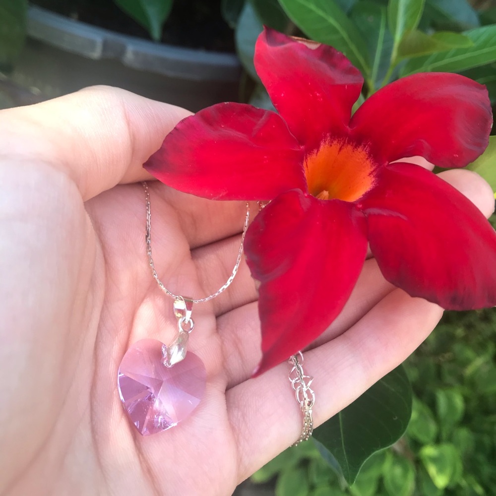 Purple Gem Heart Necklace